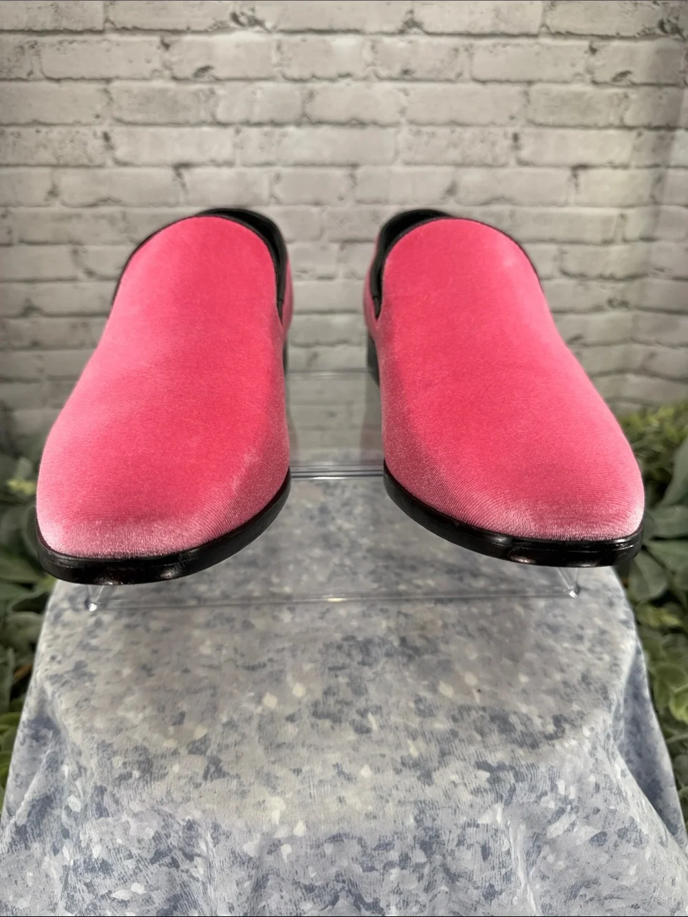 METRO CHARM - Pink Velvet Classic Fashion Dress Loafer - Mens 10M 🩷 VGUC